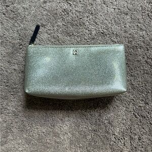 kate spade silver sparkle makeup bag